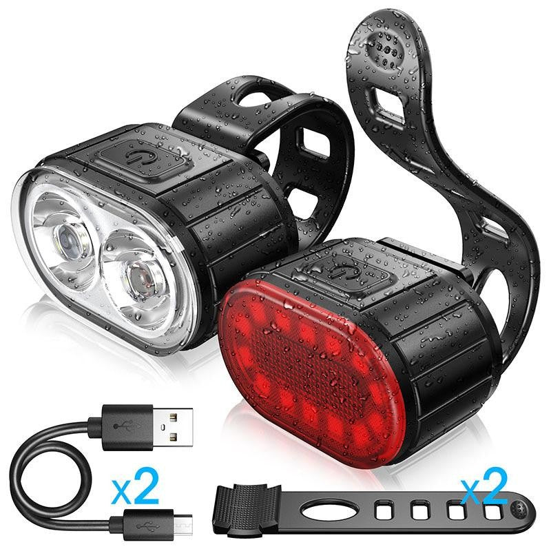 BUCKLOS Bike Lighting Front and Rear Lights Bicycle Lamp Led Cycling Light Bike Flashlight for Bicycle Front Taillight Lantern