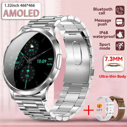 2026New Ultra Slim 1.32" HD AMOLED SmartWatch Women's Screen Always Display Time Heart Rate Calls HD High-end Fashion Smartwatch