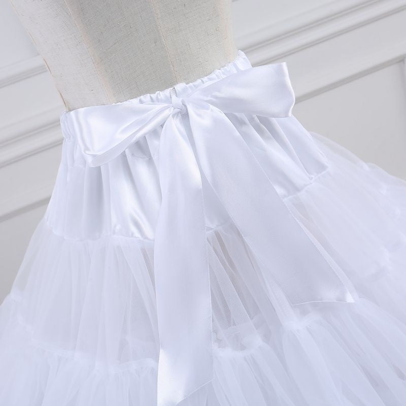 Crinoline Inner Bustle Cosplay Tutu Puffy Women Flower Style Lolita Fluffy Petticoats Cancan Skirt Under Wedding Dress