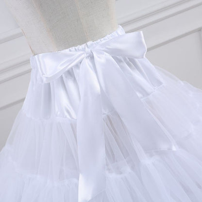 Crinoline Inner Bustle Cosplay Tutu Puffy Women Flower Style Lolita Fluffy Petticoats Cancan Skirt Under Wedding Dress