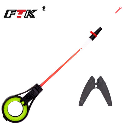 Cana de Pesca de Gelo FTK Mini Portátil de Inverno Haste de Plástico ABS Destacável Impermeável Ponta de Reposição da Haste