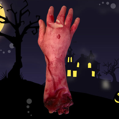 Horror Halloween Decor Blood Horror Broken Hand Model Arm Body Prop Rubber Props Prank Halloween Prop Haunted Party Decoration