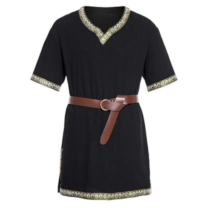 Knight Cosplay Medieval Costume Tunic Halloween Costumes for Men Adult Viking Pirate Disguise Fancy Clothing Carnival Shirts