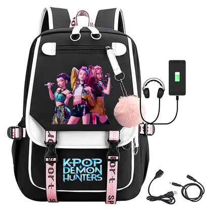 Mochila Escolar para Estudantes KPop Filme Daily Bagpack 2025 Hot Movie Print Mochilas para Menina Menino Laptop Usb Port Bag para Crianças