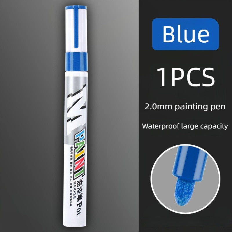 Caneta de retoque para arranhões de pintura de carro caneta de tinta à prova d'água marcador de tinta para cuidado de pneu automotivo preto branco vermelho prata