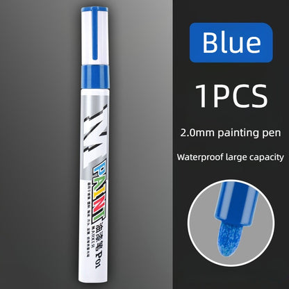 Caneta de retoque para arranhões de pintura de carro caneta de tinta à prova d'água marcador de tinta para cuidado de pneu automotivo preto branco vermelho prata