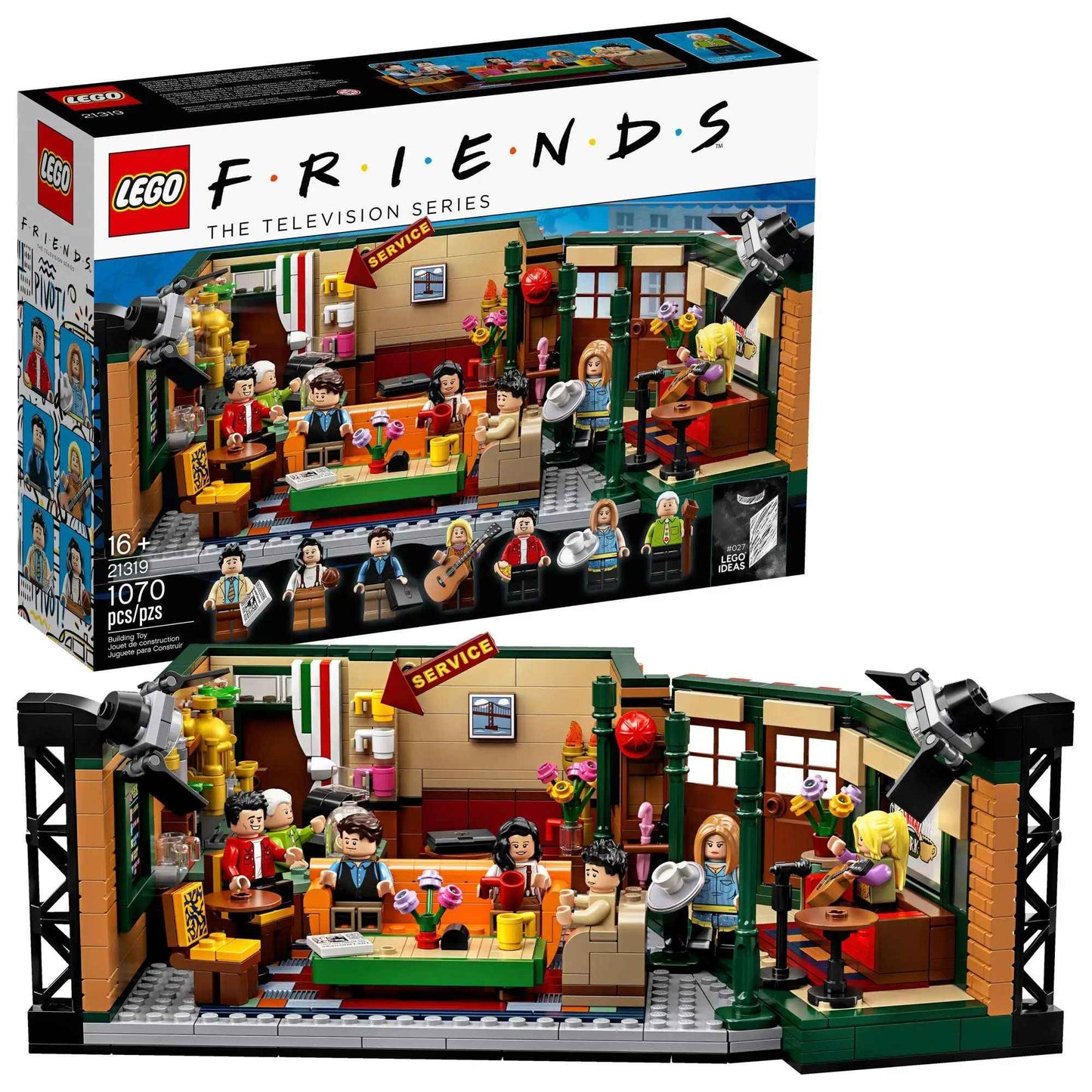 Blocos de Montar LEGO Friends Ideas Central Perk 7 Minifiguras Novas de Setembro de 2019 Brinquedo Presente de Aniversário Natal 21319 1070 Peças