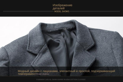 Coats for Men,Wool content 54%,A Long Jacket Below The Knee,Men's Overcoat,Men's Coat Windbreaker,Men Coats, Long Overcoat Men