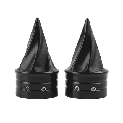 Porcas da extremidade do eixo dianteiro torcido da motocicleta Tampas do eixo pontiagudas Adequadas para Harley Touring Sportster Dyna Street Glide Road King Road Glide