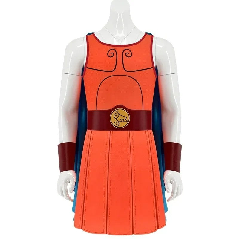 Anime Hercules Cosplay Costume Strongman Jumpsuit Cape Cloak For Men Women Suits Superhero Bodysuit Zentai Halloween Party