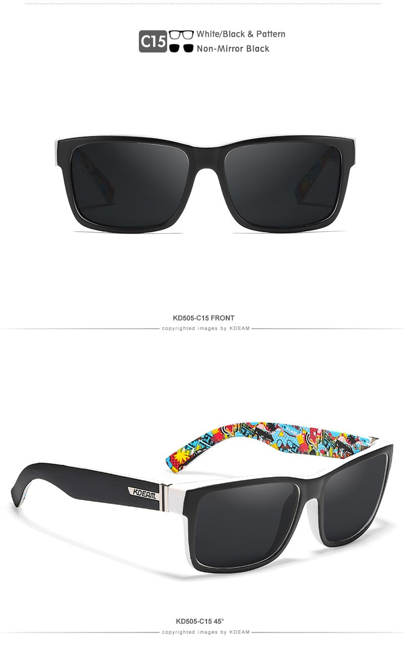 KDEAM Revamp Of Sport Men Sunglasses Polarized Shockingly Colors Sun Glasses Outdoor Driving Photochromic Sunglass With Box