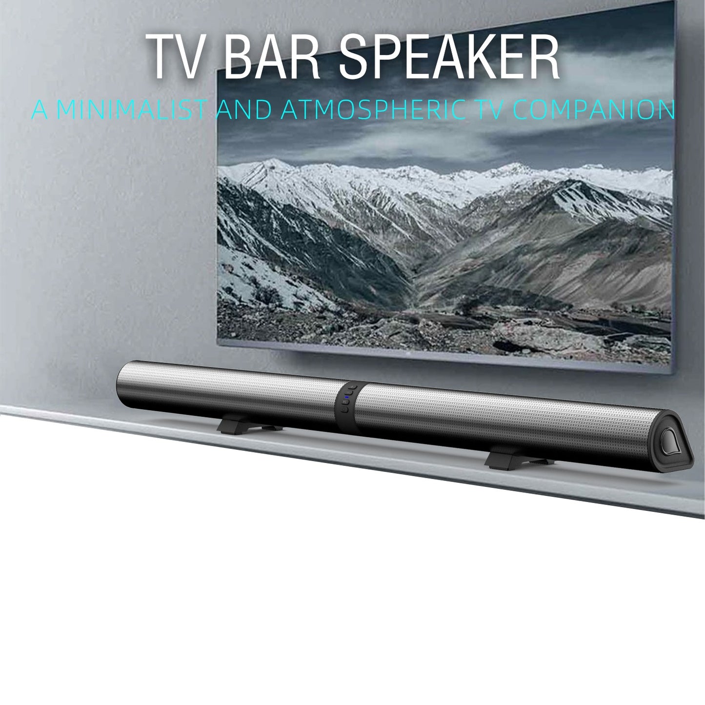 Soundbar estéreo para TV 2 em 1 destacável com Bluetooth, rádio FM e separação em 2 caixas de som para uso em pedestal ou na horizontal
