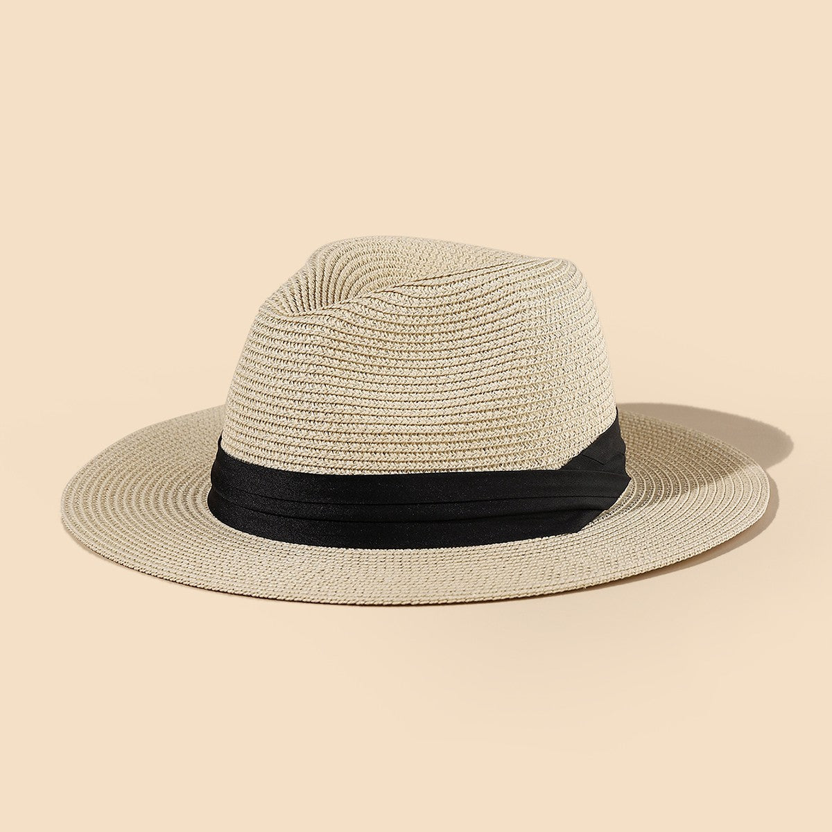 Chapéu de verão Chapéu Panamá de palha Cartola britânica Chapéu de praia dobrável masculino e feminino Chapéu de proteção solar