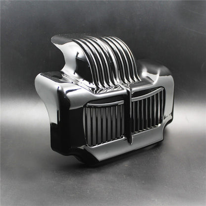 Capa de resfriador de óleo de estoque de ABS para motocicleta preto/cromado para Harley Touring Street Electra Glide Road King FLHX FLTR FLHT 2011-2016