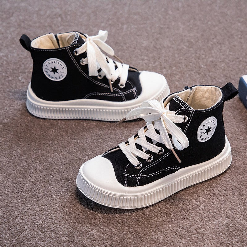 Children sports shoes outdoor indoor boys and girls non-slip canvas shoes campus students