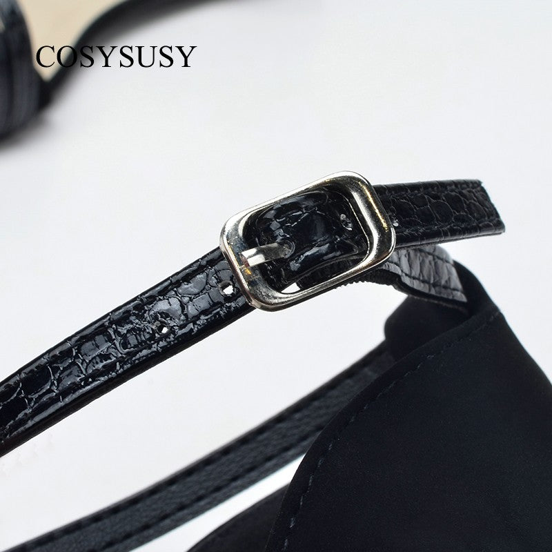 COSYSUSY Women's Pointed Toe Flat, Versatile Ankle Strap D'Orsay Shoes, Casual On Slip Sandals