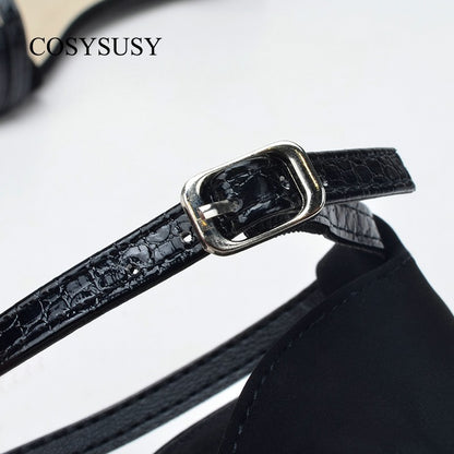 COSYSUSY Women's Pointed Toe Flat, Versatile Ankle Strap D'Orsay Shoes, Casual On Slip Sandals