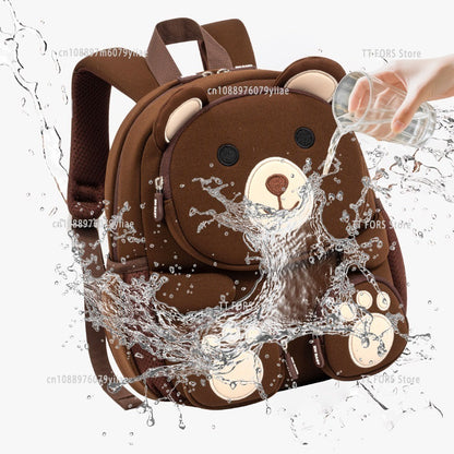 Cute Large Capacity Children's Backpack Cartoon Breathable Student Schoolbag Bear Animal Shaped Schoolbag Boys Girls Gift