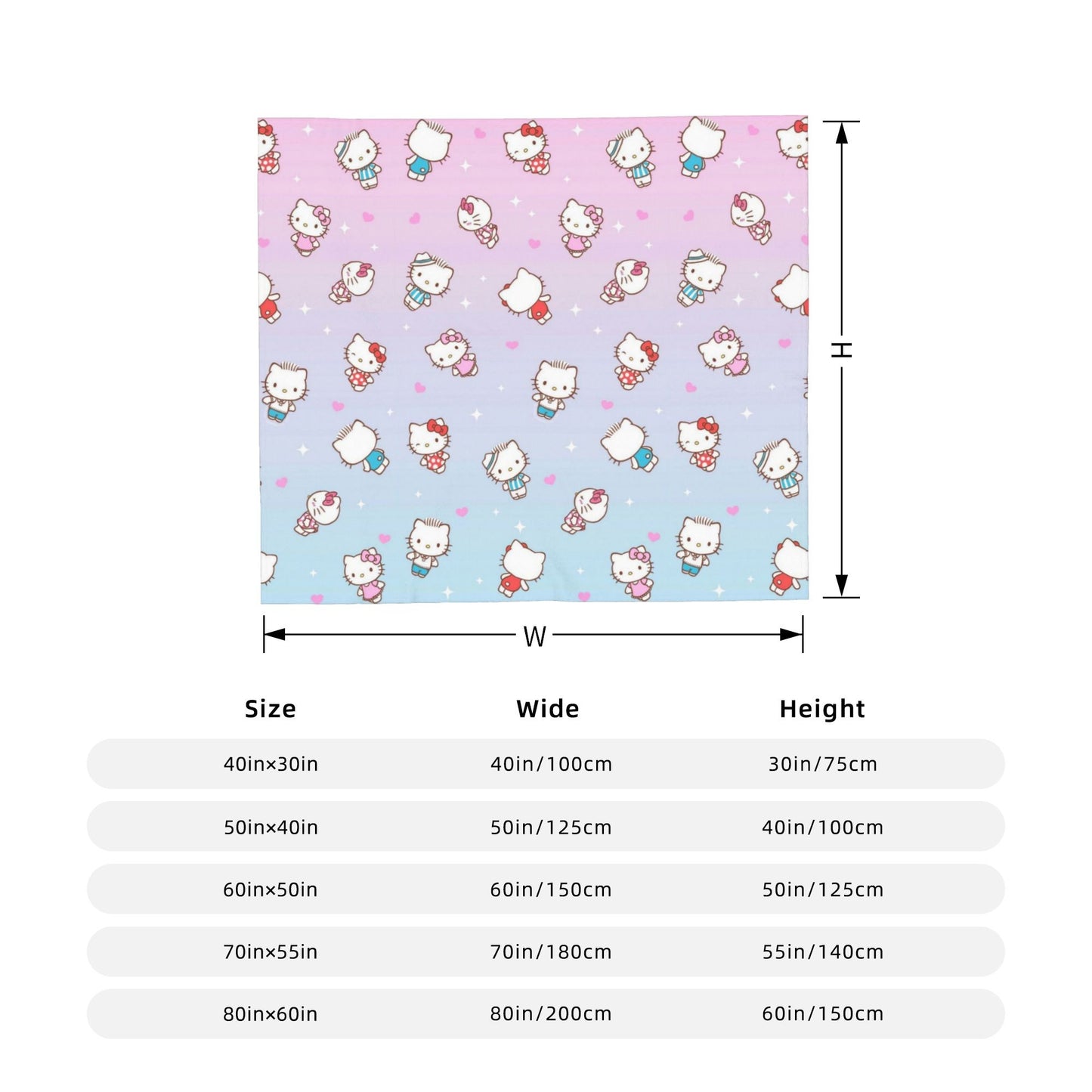 Hello Kitty Passeia de Bicicleta Pelúcia Cobertores Ótimas Mantas para Sofá Cama Sala de Estar 150*125cm Colcha