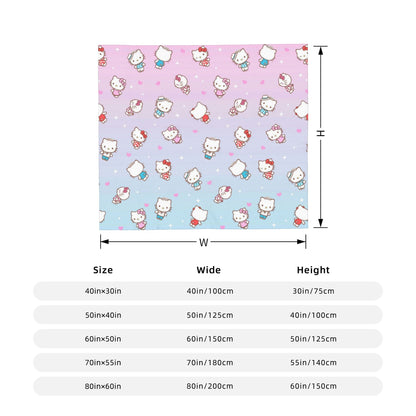 Hello Kitty Passeia de Bicicleta Pelúcia Cobertores Ótimas Mantas para Sofá Cama Sala de Estar 150*125cm Colcha