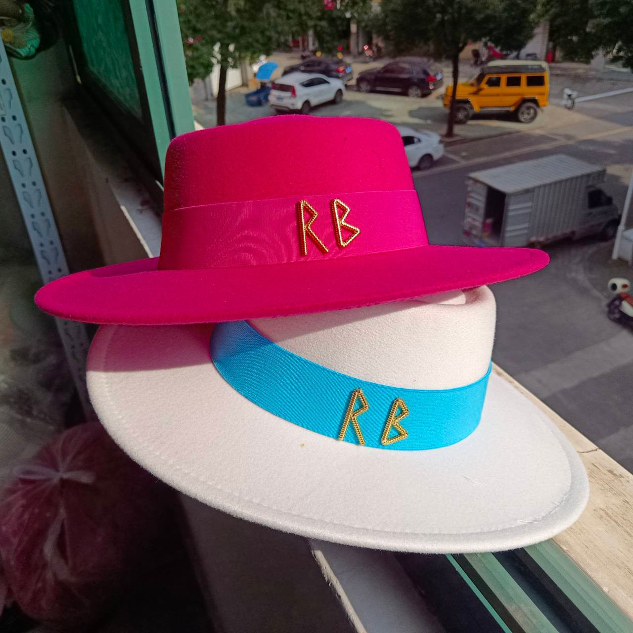 Fedora Chapéu de Copa Reta Chapéu de Outono/Inverno Chapéu RB Britânico Francês Chapéu de Copa Reta Chapéu Punk Jazz Chapéu de Aba Larga Gorras ??