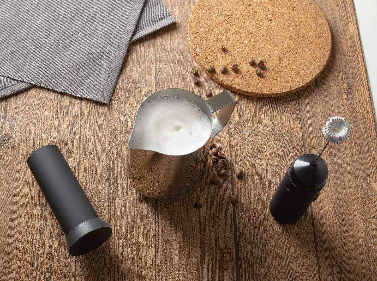 Espumador de Leite Elétrico Multifuncional Potente Batedor de Ovo de Mola Dupla Misturador de Leite Doméstico Ferramenta de Cozinha para Café Latte Cappuccino