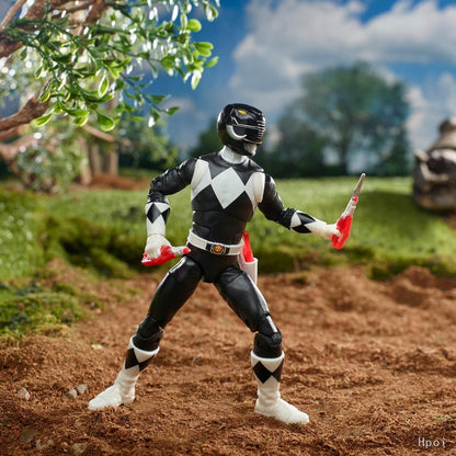 ?Promoções Quentes?Hasbro Original Power Rangers Lightning Collection Mighty Morphin Power Rangers Boneco Ranger Preto Figura de Anime Presente
