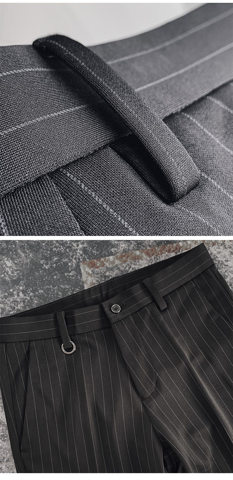 Men Suit Pants Formal Trousers Pantalone Hombre Stretch Slim Solid Color Casual Dress Full Length Pants Fashion New Men Clothing