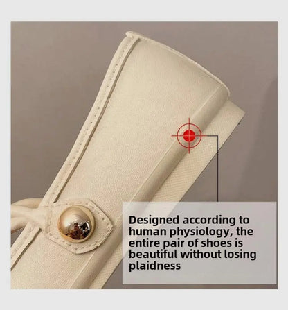 Summer 2025 Women's Flat Mary Jane Sandals Folded Beans Style Versatile Flats Fashionable French Bean Trend Ankle Cover PVC Mate