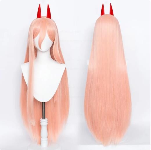 Perucas de Cosplay de Anime de Alta Qualidade Chainsaw Man Reze Angel Devil Quanxi Makima Power Hayakawa Aki Denji Peruca de Cabelo Resistente ao Calor