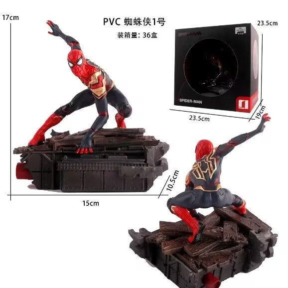 Boneco Homem-Aranha de 23cm, Estatueta de Anime Homem-Aranha, Modelo de PVC, Coleção, Estátua, Decoração de Mesa, Bonecas, Brinquedos Infantis, Presentes de Halloween