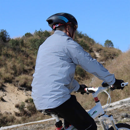 WOSAWE Full Reflective Jacket with Hoodie High Visibility Waterproof Wind Breaker Men Women Hiking Cycling Running Safety Vest