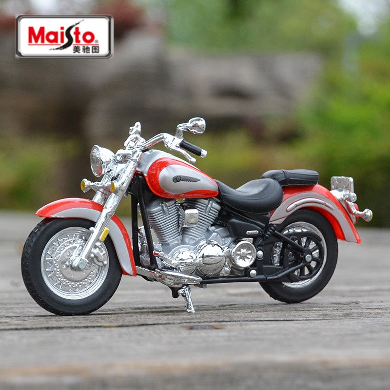 Maisto 1:18 Yamaha Road Star Liga Motocicleta Modelo Diecasts Metal Brinquedo Moto de Corrida de Rua Simulação Presentes Infantis