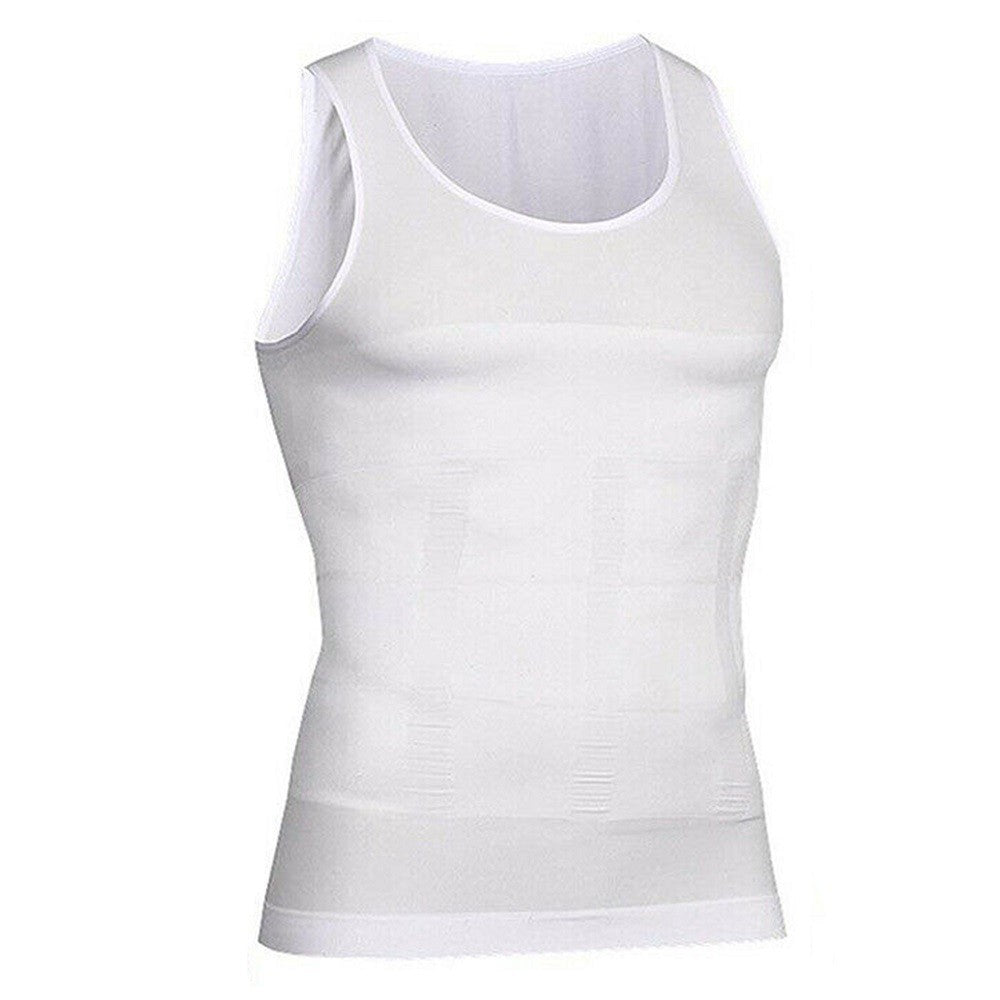 Men's Compression Shirts Tank Tops Undershirts Mens Slimming Body Shaper Vest Sleeveless Abdomen Slim Vest Fitness Workout