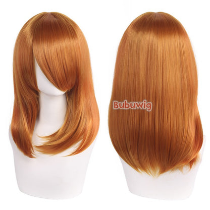 Bubuwig Synthetic Hair 30 Colors 40cm Long Straight Anime Fashion Lolita Cosplay Wigs Pure Color Blue Blonde Wig Heat Resistant