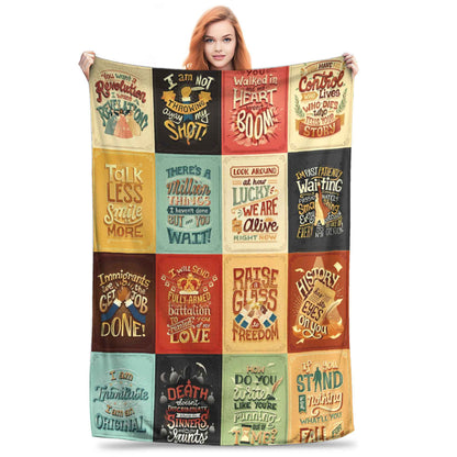 Hamiltons the Musical Flannel Blanket Winter  Warm Soft Throw Blanket for Girls Boys Home Decor Print Bedspread Sofa Bed Cover