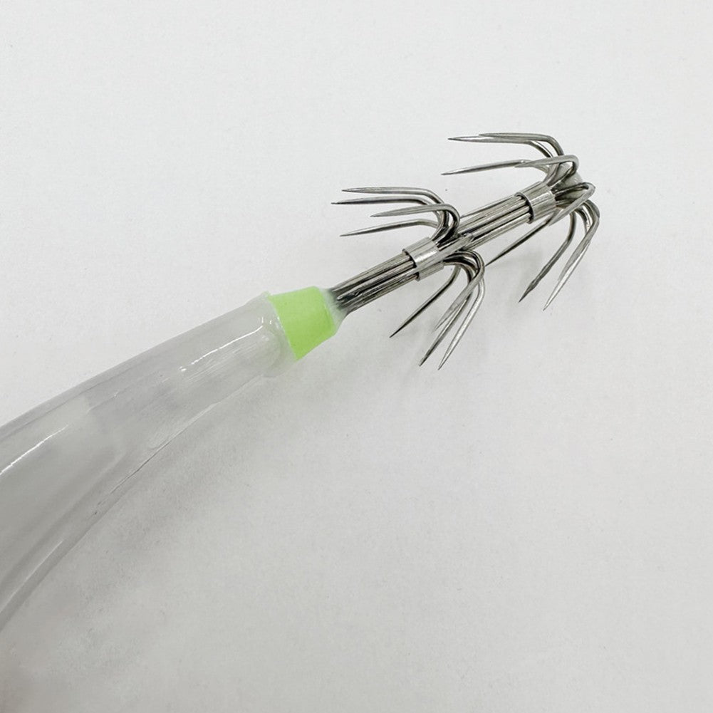 Luminous Lure Octopus Cuttlefish Fishing Bait Simulation with Squid Jig Hook Lure Hook Fishing Tackles Wood Shrimp Squid Lures