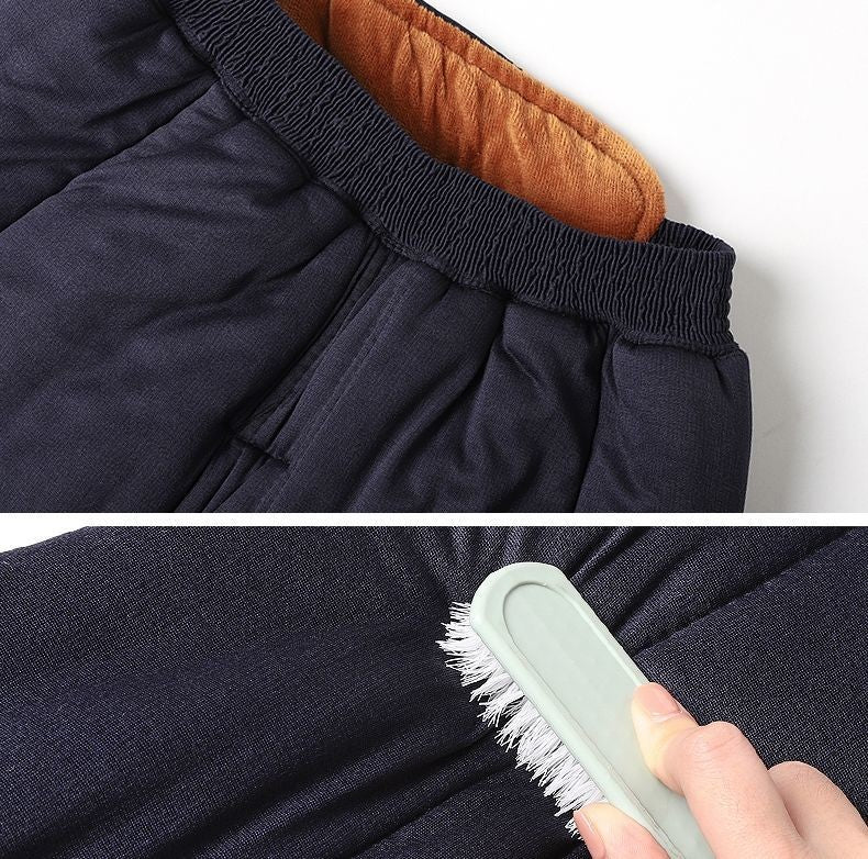 Men's Winter Thiened Fce Lined Camel down Cotton Pants ly Warm Trousers Large Size Dad Clothes Inner Wear Long Trou...