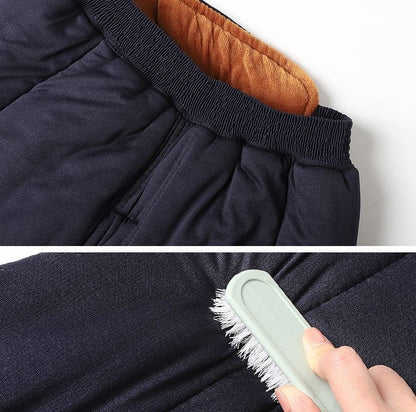 Men's Winter Thiened Fce Lined Camel down Cotton Pants ly Warm Trousers Large Size Dad Clothes Inner Wear Long Trou...