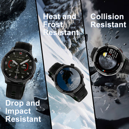 New Outdoors Military T-Rex3 Offline Map GPS SmartWatch 10ATM Waterproof Watch 4GB Memory Compass Voice Call Sports Bracelet Men