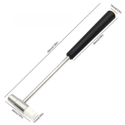 1un Mini Martelo Ferramenta de Reparo Martelo de Borracha de Metal Martelo Portátil de Cabeça Dupla para Joias DIY Reparo de Relógios Ferramentas Manuais