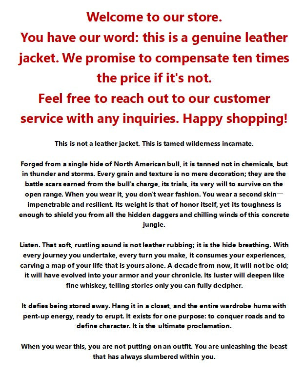 2025 New 1930s-Style Heavy Wash Leather Jacket for Men - Stone-Aged Vintage Distressed Full-Grain Cowhide Biker Coat