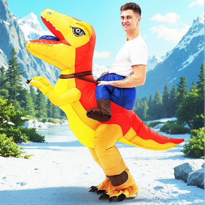 New T-Rex Skeleton Dinosaur Inflatable Costume Mascot for Adult Purim Carnival Halloween Party Cosplay Costumes Fancy Dress Suit