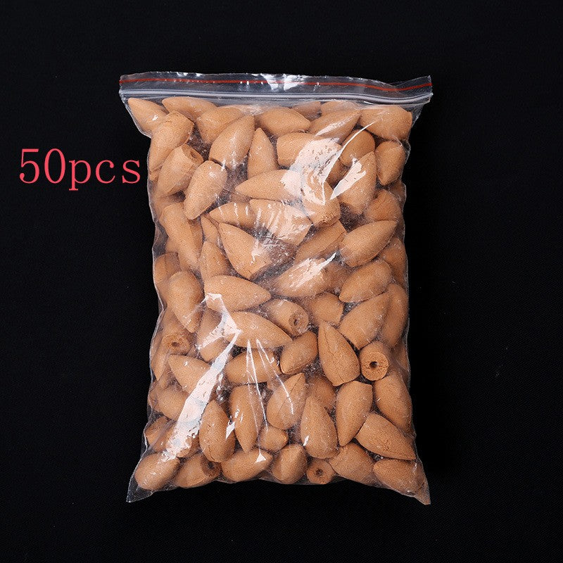 Mixed Waterfall Smoke Backflow Natural Incense Cone Incense Sandal Lavender Multi-scented Suitable for Places Tea Room Yoga Room