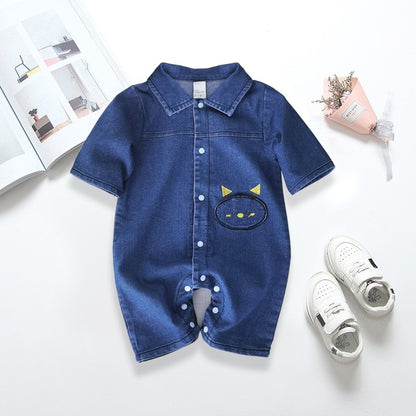 Macacões de Bebê IENENS Roupinhas de Recém-nascidos Macacão Jeans Peça Única 0-18 Meses Menino Menina Roupas Macias Roupas Infantis