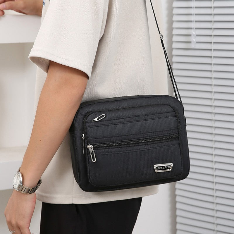 Large Capacity Casual Crossbody Bag - Adjustable Shoulder Strap, Multiple Zipper Compartments, Travel Shopping and Daily Use