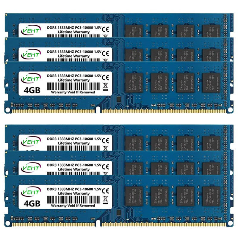 Memória Desktop DDR3 2GB 4GB 8GB Ram PC3 1066 1333 1600Mhz 1.5V 240Pin DDR3 8500 10600 12800 DIMM Non-ECC Memória Ram de Computador