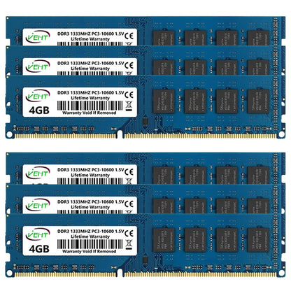 Memória Desktop DDR3 2GB 4GB 8GB Ram PC3 1066 1333 1600Mhz 1.5V 240Pin DDR3 8500 10600 12800 DIMM Non-ECC Memória Ram de Computador