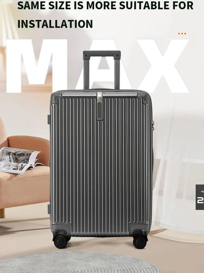 sushimu Suitcase Wide Handle Travel Suitcase Men 20 24 26 Carry-On Luggage Women PC  Trolley Case Can expand capacity