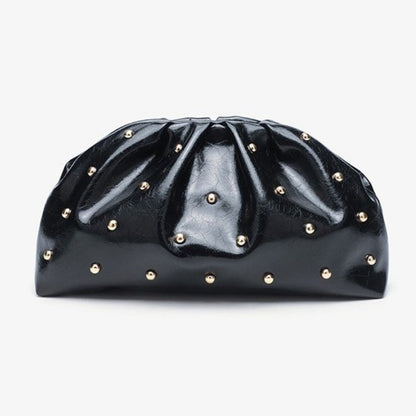 2025 Large Capacity Folded Cloud Clutches Women's Handbag Fashion Simple Multifunctional Clasp Bag Mushroom Nail Dinner Bag